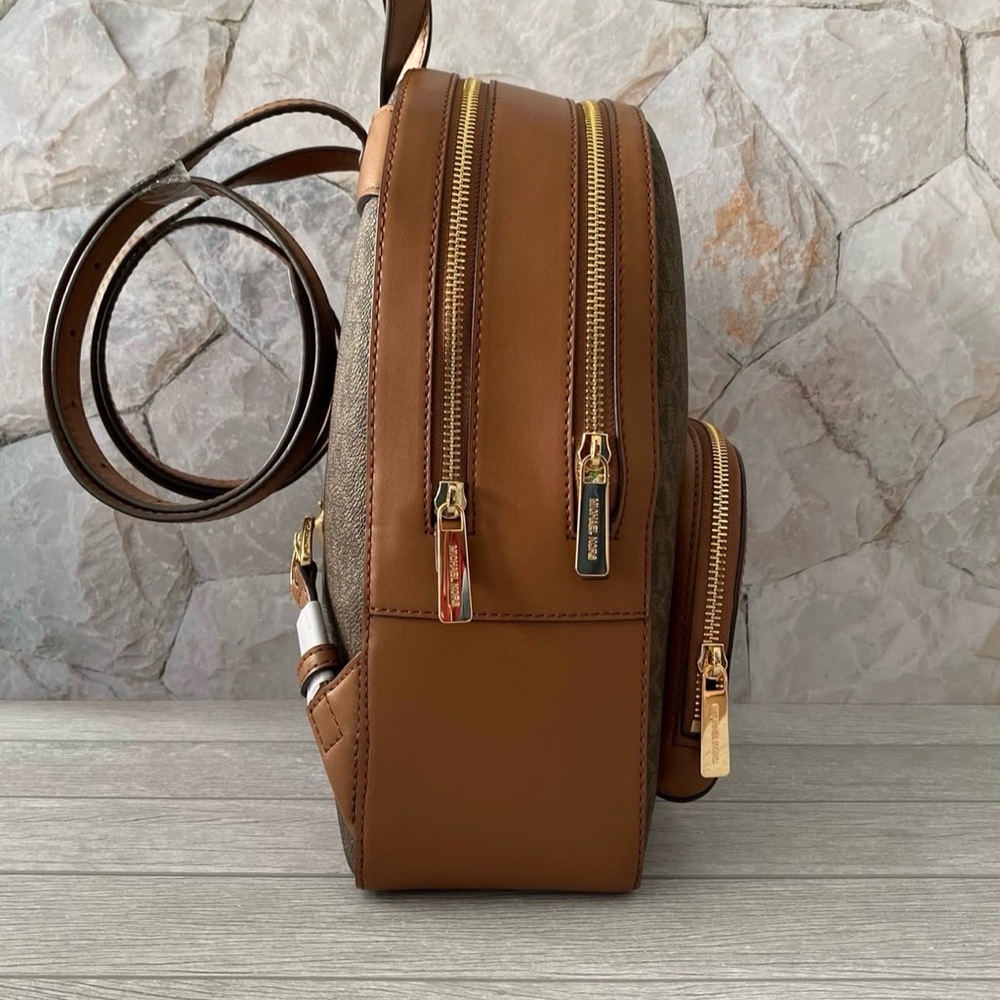 Michael Kors Jayce Medium Brown Signature Backpack - Picture 4 of 8